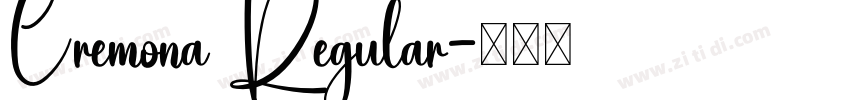 Cremona Regular字体转换